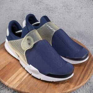 Nike Sock Dart Mens Size 13 Blue White Athletic Walking Running Shoes Sneakers